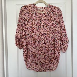 LUSH Floral Print Blouse
